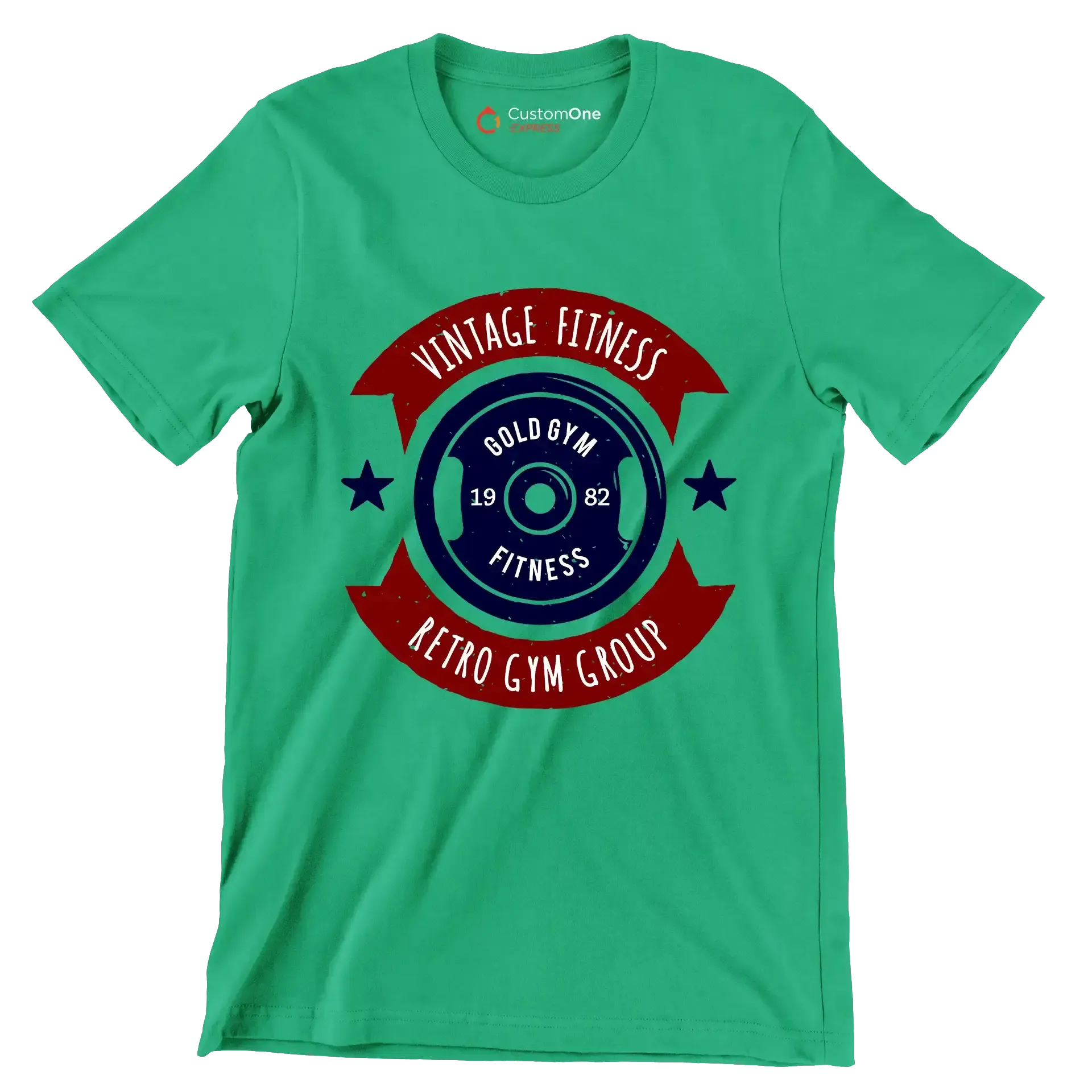 Vintage Fitness Gold Gym Retro Gym Group - Gym Themed T-Shirt-Green-S-Custom One Express