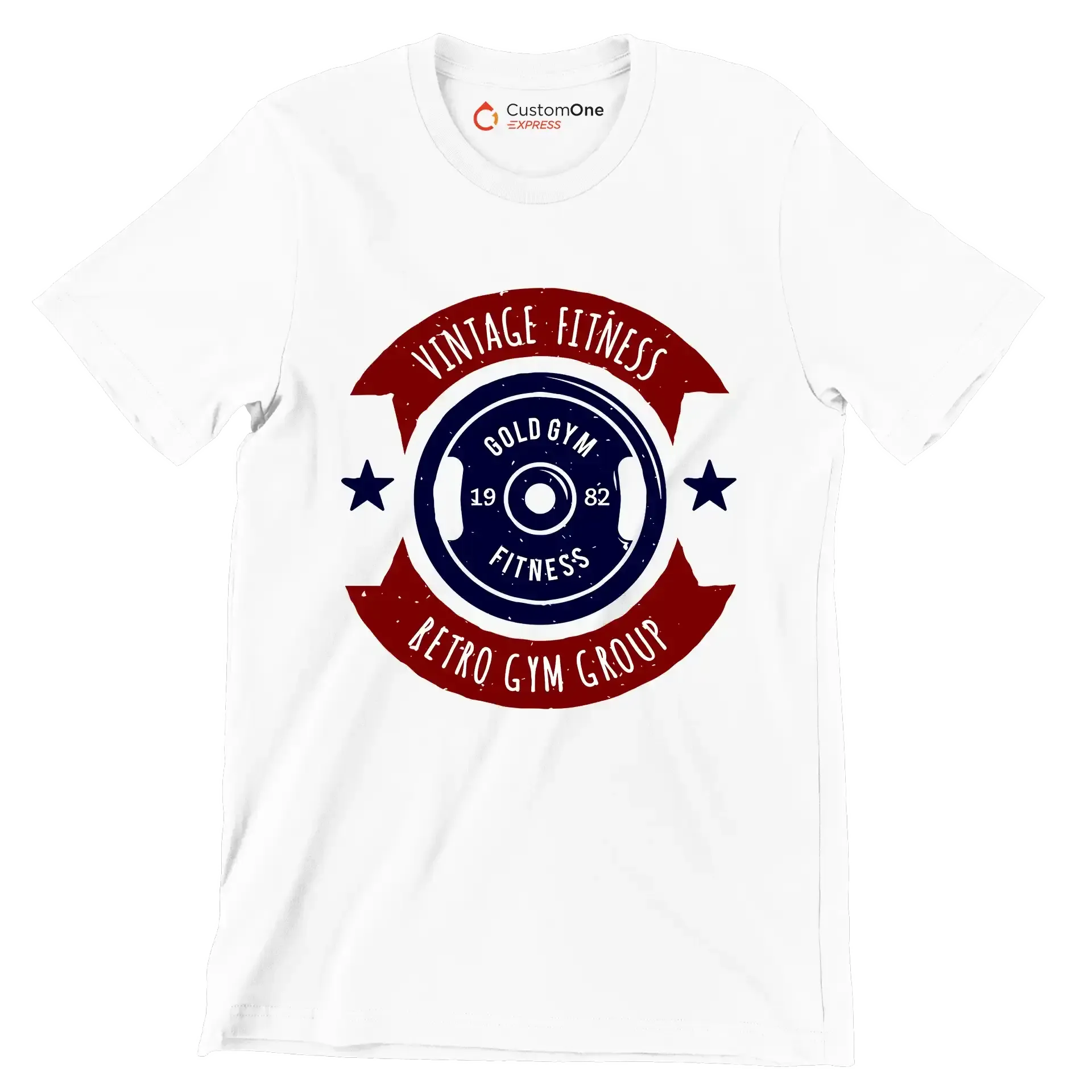 Vintage Fitness Gold Gym Retro Gym Group - Gym Themed T-Shirt-White-S-Custom One Express