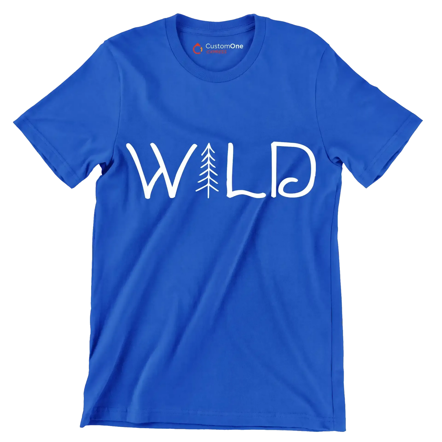 WILD - Hiking Themed T-Shirt-Blue-S-Custom One Express
