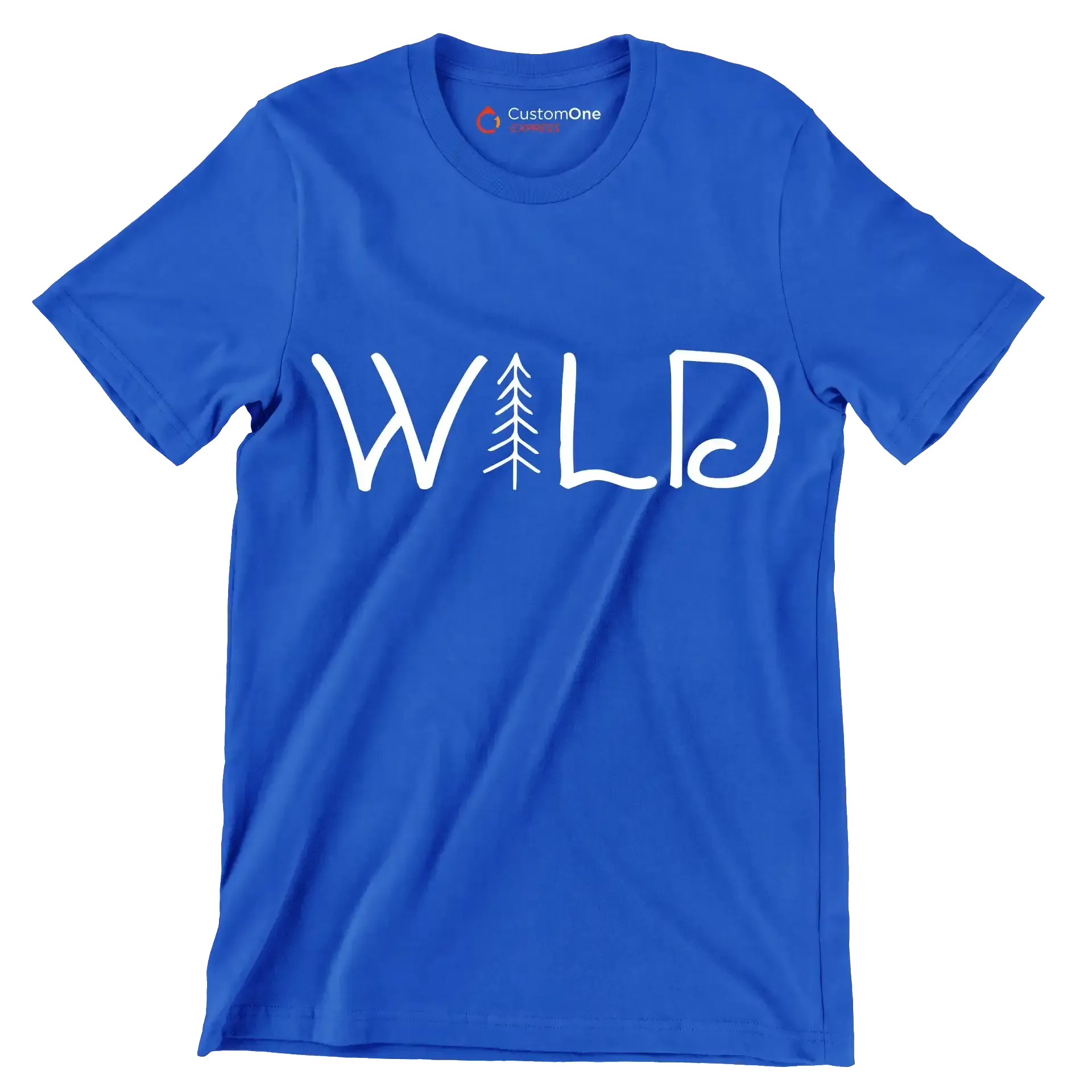 WILD - Hiking Themed T-Shirt-Blue-S-Custom One Express