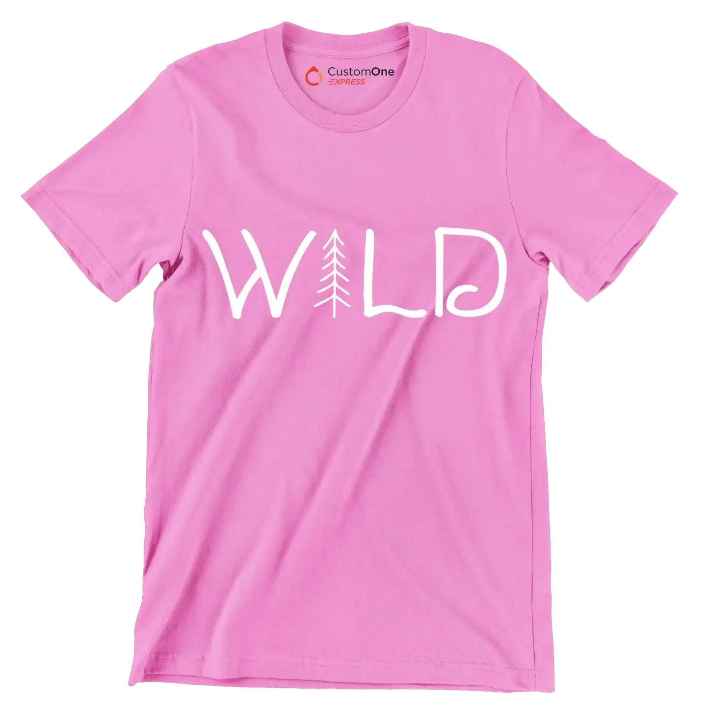WILD - Hiking Themed T-Shirt-Pink-S-Custom One Express