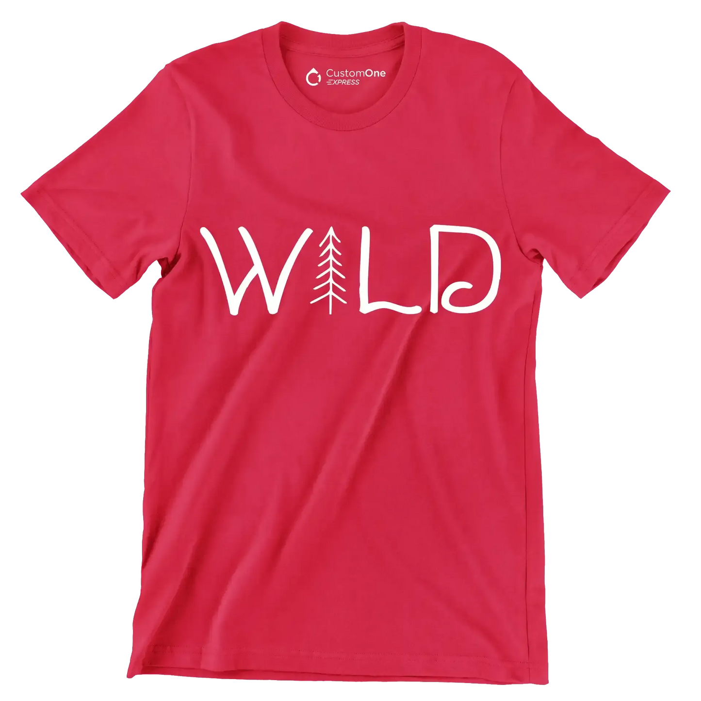 WILD - Hiking Themed T-Shirt-Red-S-Custom One Express