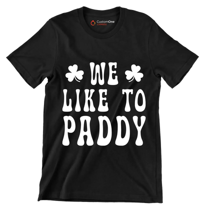 We Like To Paddy - St. Patrick's Day T-Shirt-Black-S-Custom One Express