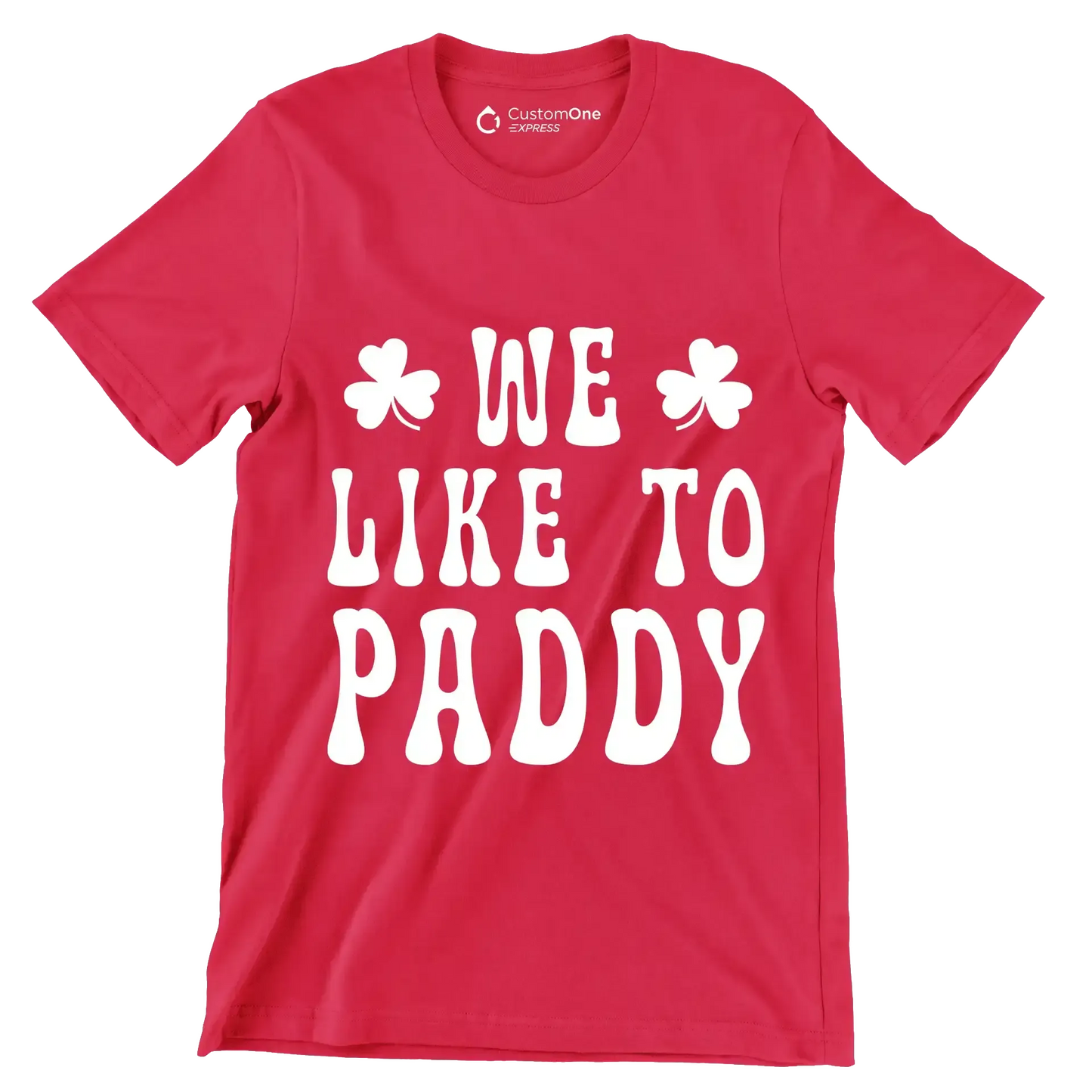 We Like To Paddy - St. Patrick's Day T-Shirt-Red-S-Custom One Express