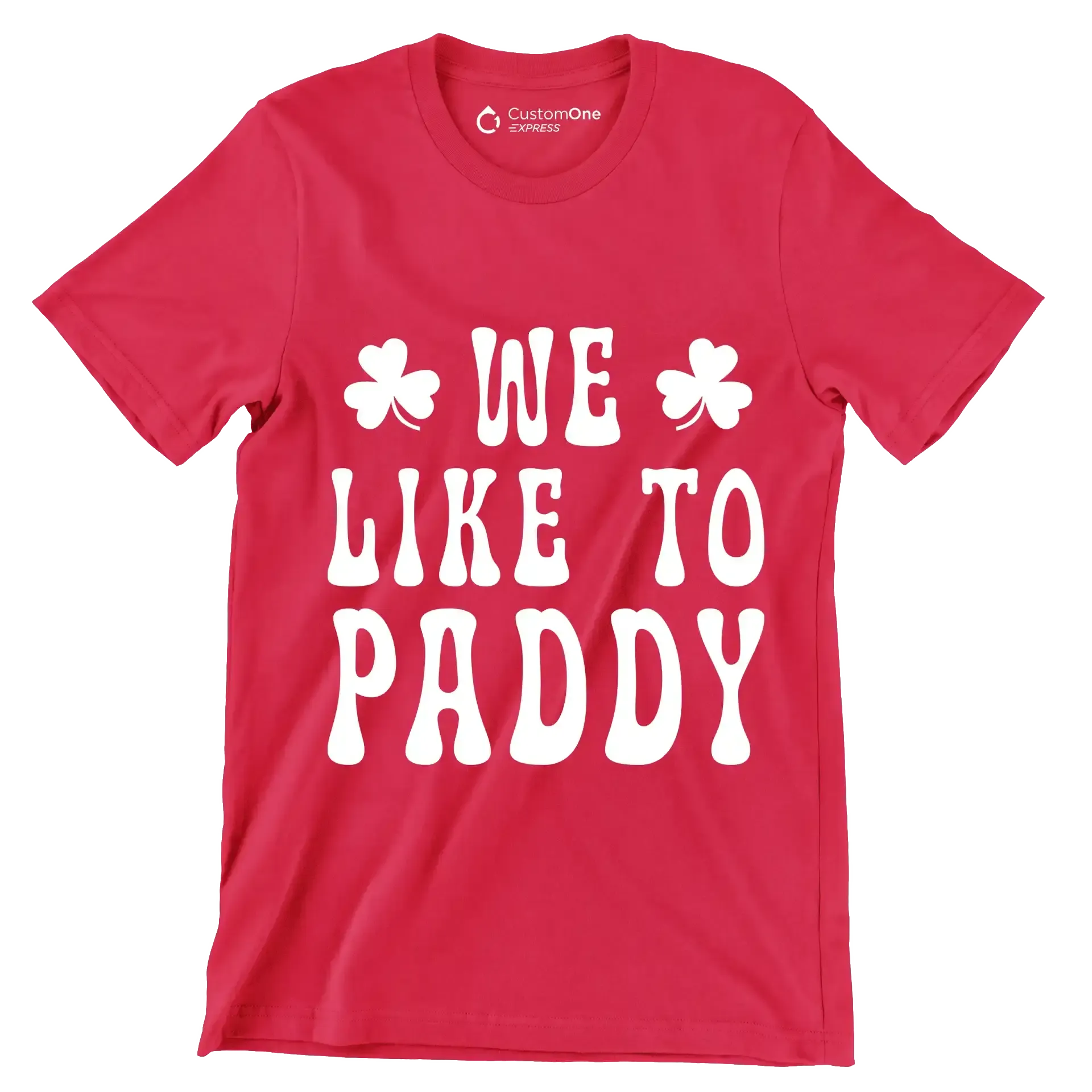 We Like To Paddy - St. Patrick's Day T-Shirt-Red-S-Custom One Express