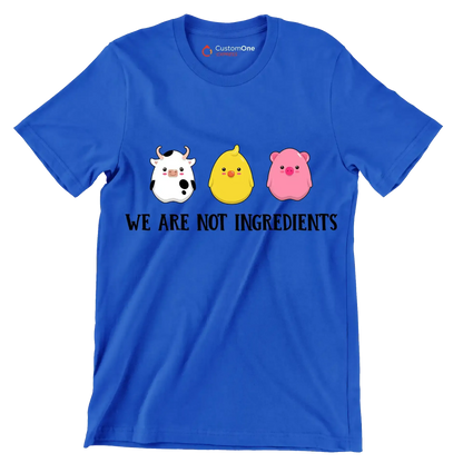 We are nit ingredients - Vegan Themed T-Shirt-Blue-S-Custom One Express