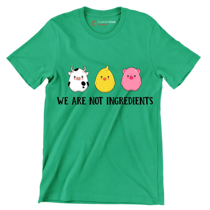 We are nit ingredients - Vegan Themed T-Shirt-Green-S-Custom One Express