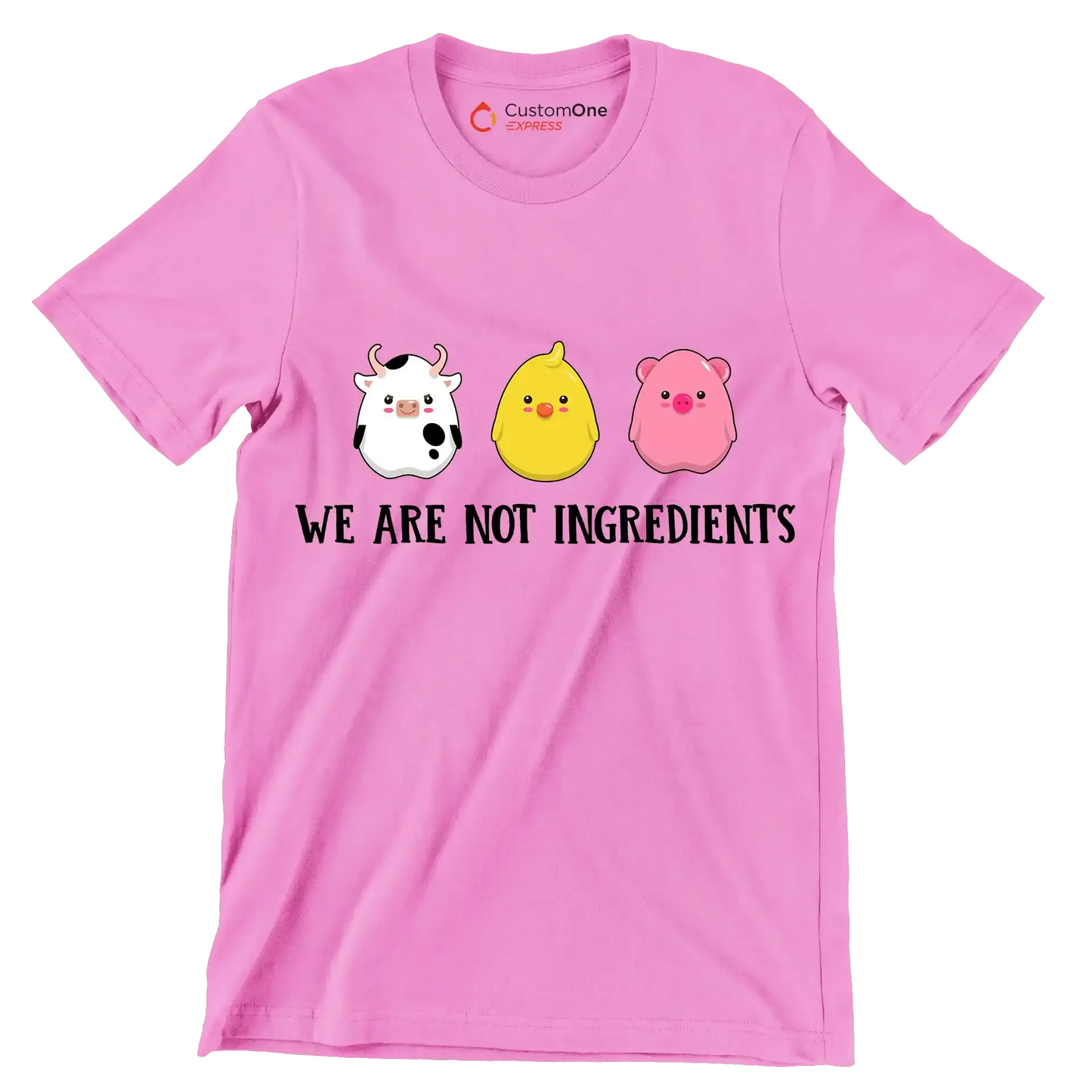 We are nit ingredients - Vegan Themed T-Shirt-Pink-S-Custom One Express