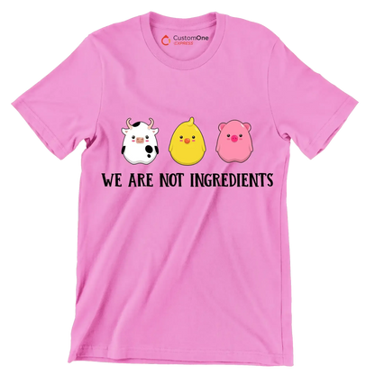 We are nit ingredients - Vegan Themed T-Shirt-Pink-S-Custom One Express