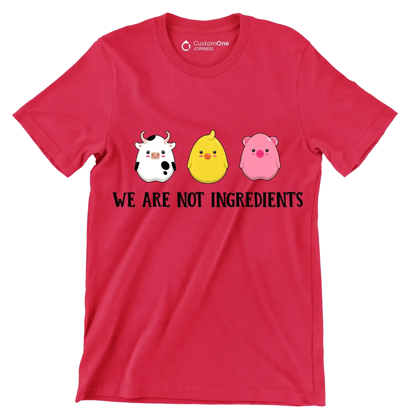 We are nit ingredients - Vegan Themed T-Shirt-Red-S-Custom One Express