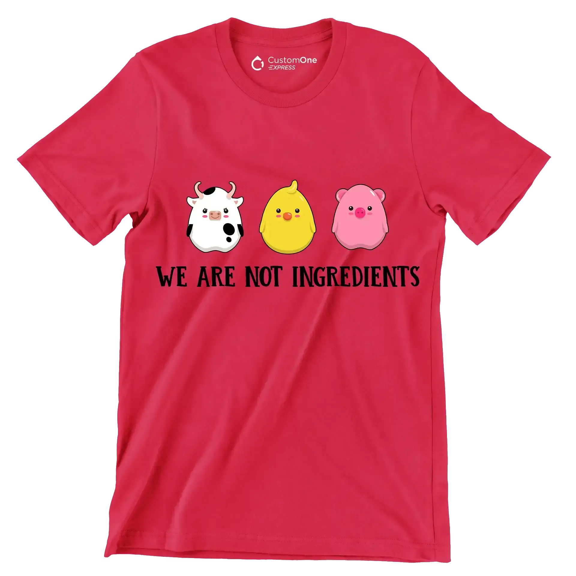 We are nit ingredients - Vegan Themed T-Shirt-Red-S-Custom One Express