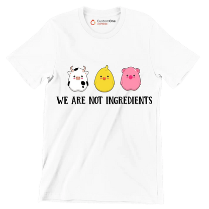 We are nit ingredients - Vegan Themed T-Shirt-White-S-Custom One Express