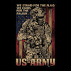 We stand for the flag us army US ARMY - Veterans Themed T-Shirt-Black-Custom One Express