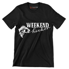 Weekend hooker - Fishing Themed T-Shirt-Black-S-Custom One Express