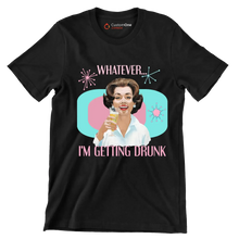 Whatever I'm getting drunk - Retro Themed T-Shirt-Black-S-Custom One Express