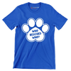 Who rescued who - Dog Themed T-Shirt-Blue-S-Custom One Express