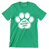 Who rescued who - Dog Themed T-Shirt-Green-S-Custom One Express