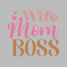 Wife Mom Boss - Mother’s Day T-Shirt-Black-S-Custom One Express