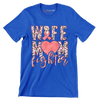 Wife Mom Fighter - Breast Cancer Awareness T-Shirt-Blue-S-Custom One Express