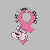 Wife Mom Fighter - Breast Cancer Awareness T-Shirt-Blue-S-Custom One Express