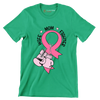 Wife Mom Fighter - Breast Cancer Awareness T-Shirt-Green-S-Custom One Express