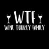 Wine Turkey Family - Thanksgiving Themed T-Shirt-Black-S-Custom One Express