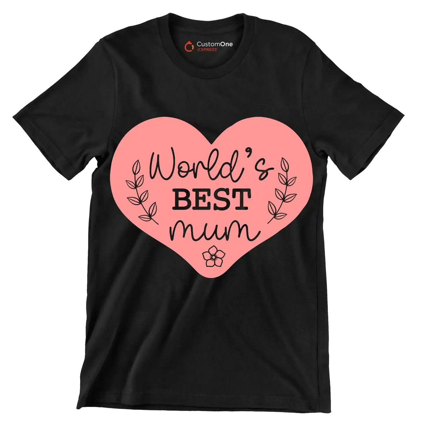 World's Best Mom - Mother’s Day T-Shirt-Black-S-Custom One Express