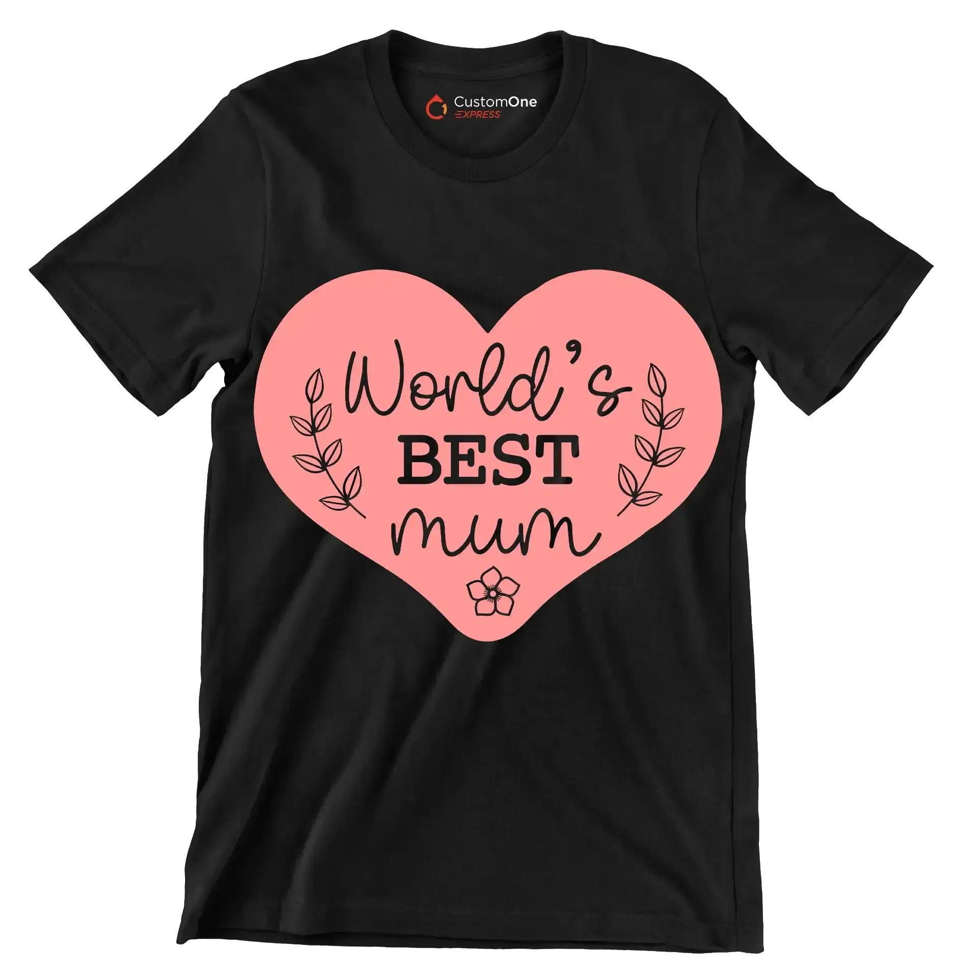 World's Best Mom - Mother’s Day T-Shirt-Black-S-Custom One Express