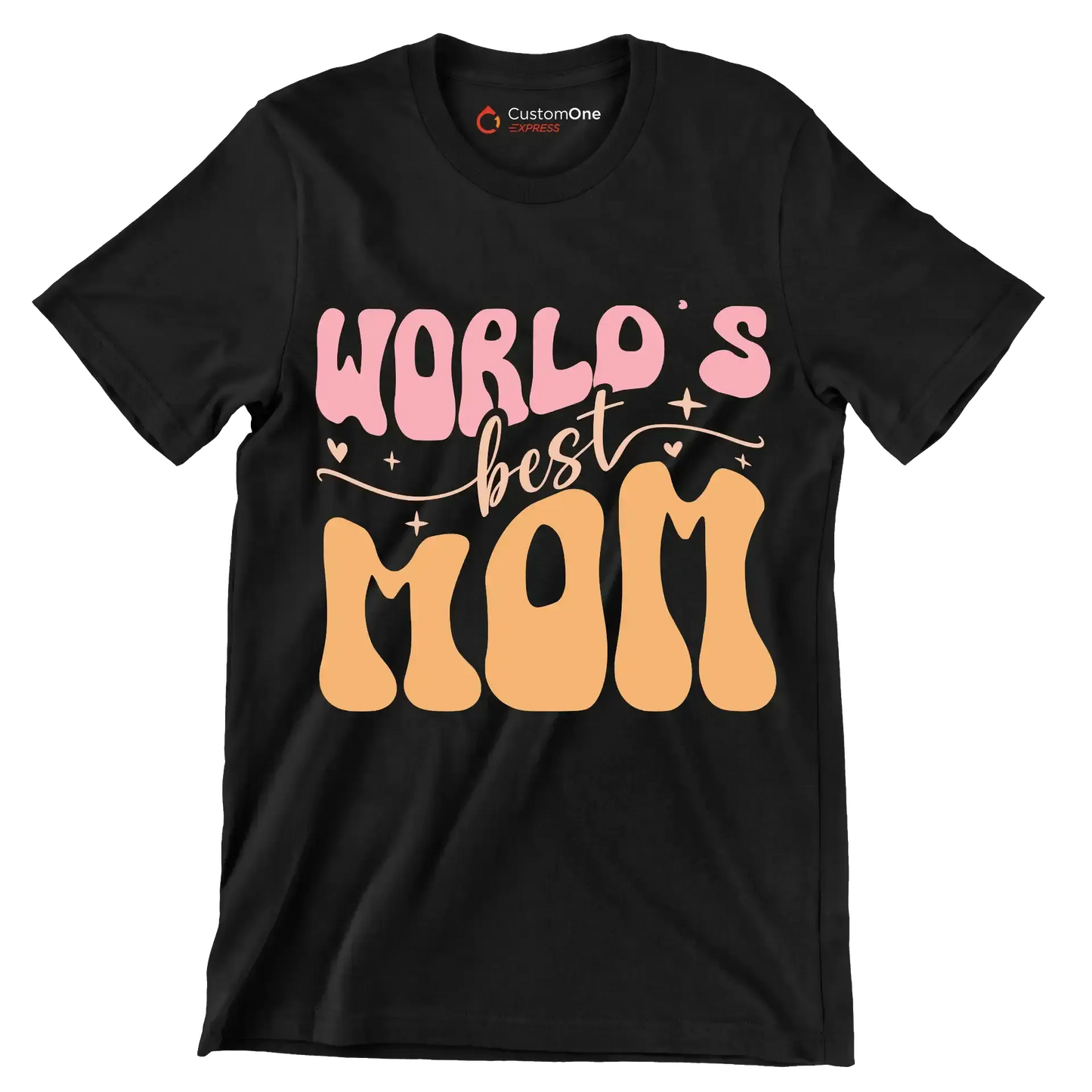 World's Best Mom - Mother’s Day T-Shirt-Black-S-Custom One Express