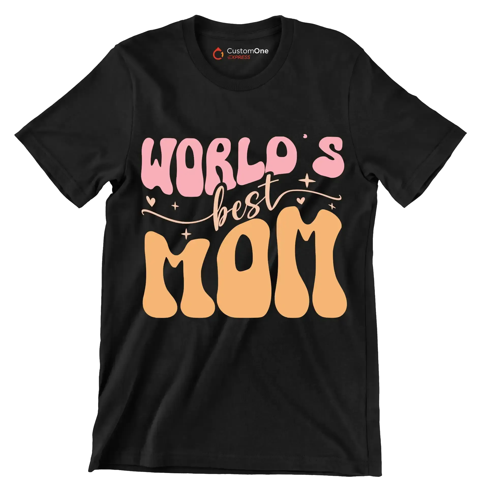 World's Best Mom - Mother’s Day T-Shirt-Black-S-Custom One Express