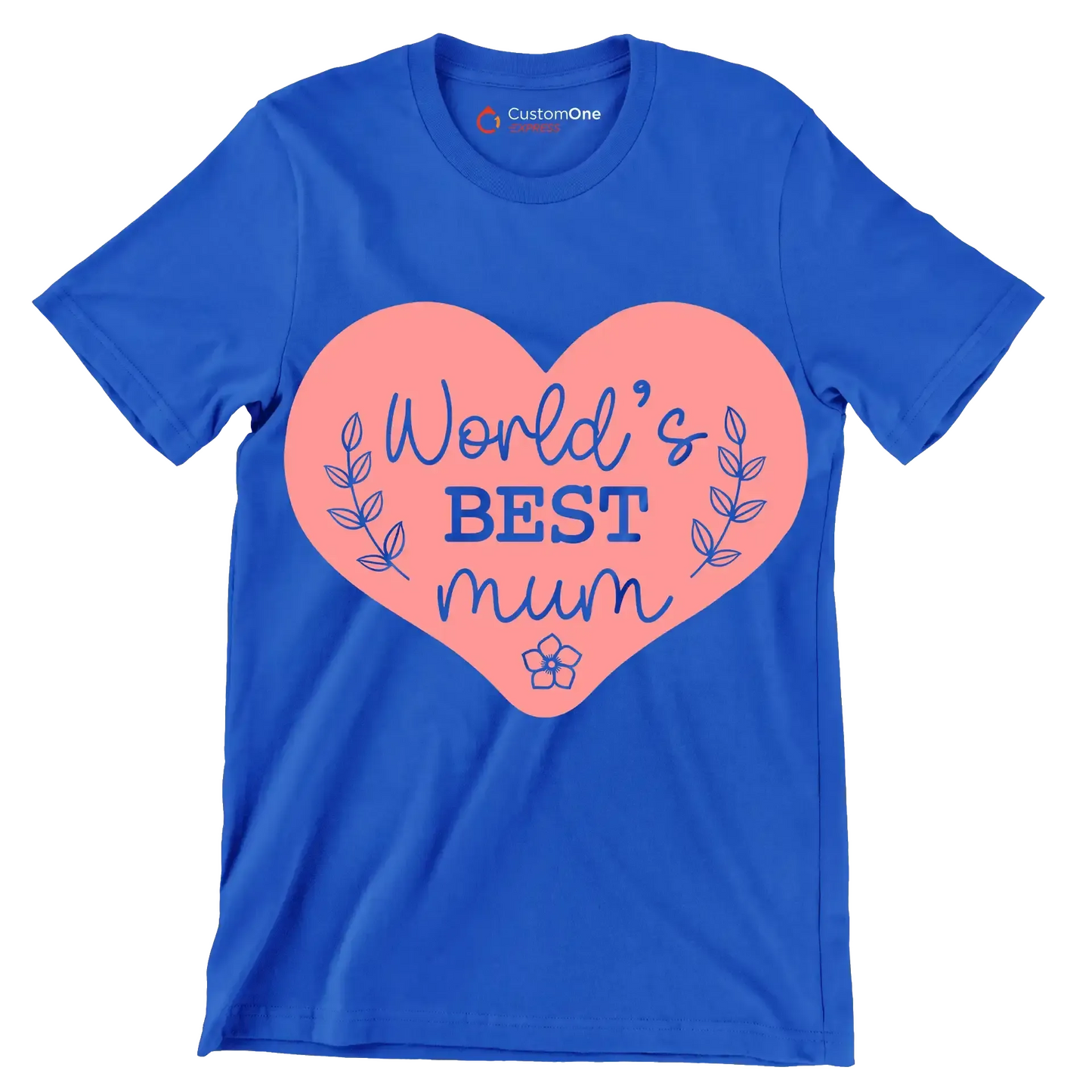 World's Best Mom - Mother’s Day T-Shirt-Blue-S-Custom One Express