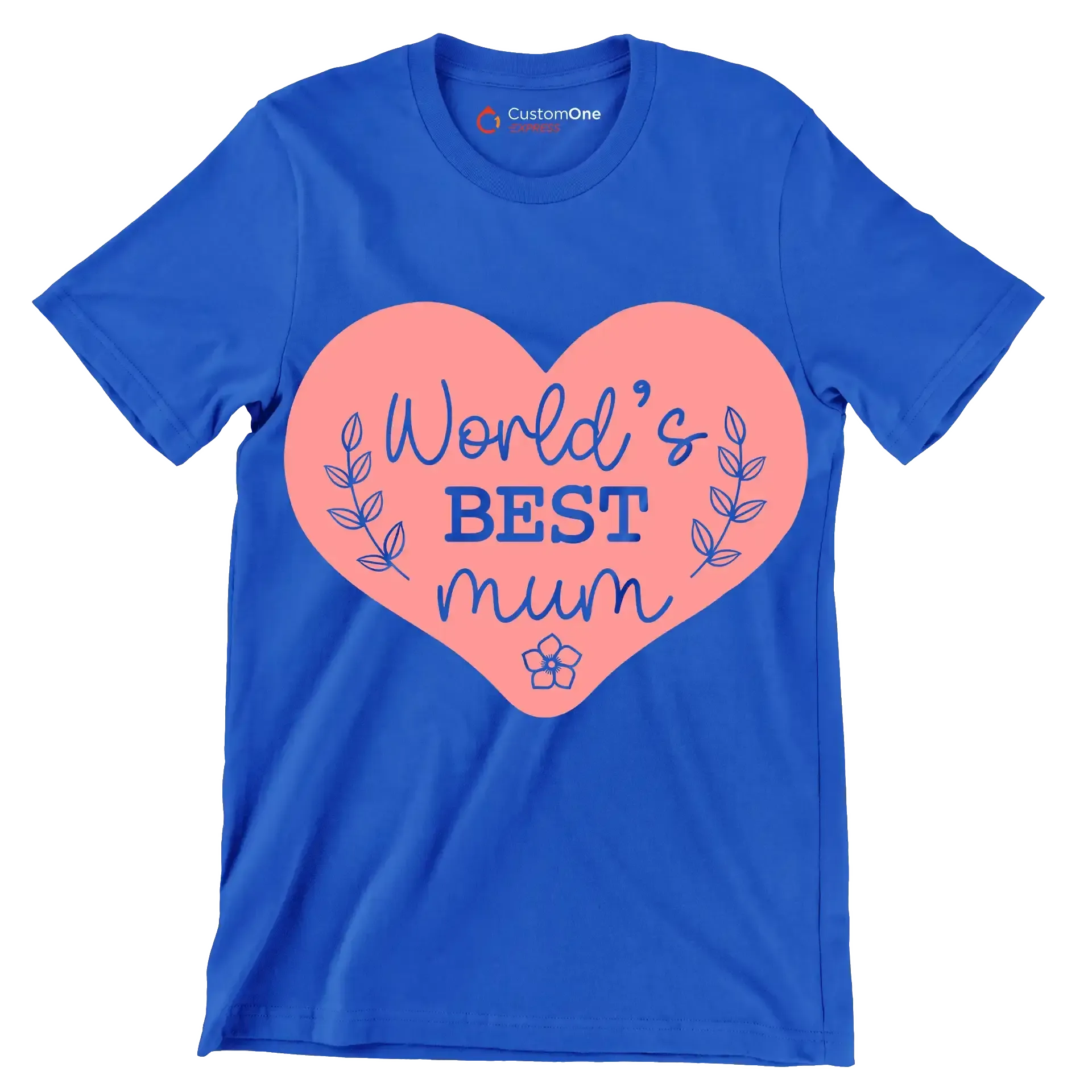 World's Best Mom - Mother’s Day T-Shirt-Blue-S-Custom One Express