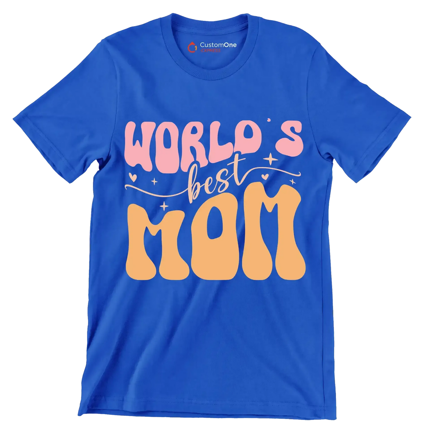 World's Best Mom - Mother’s Day T-Shirt-Blue-S-Custom One Express