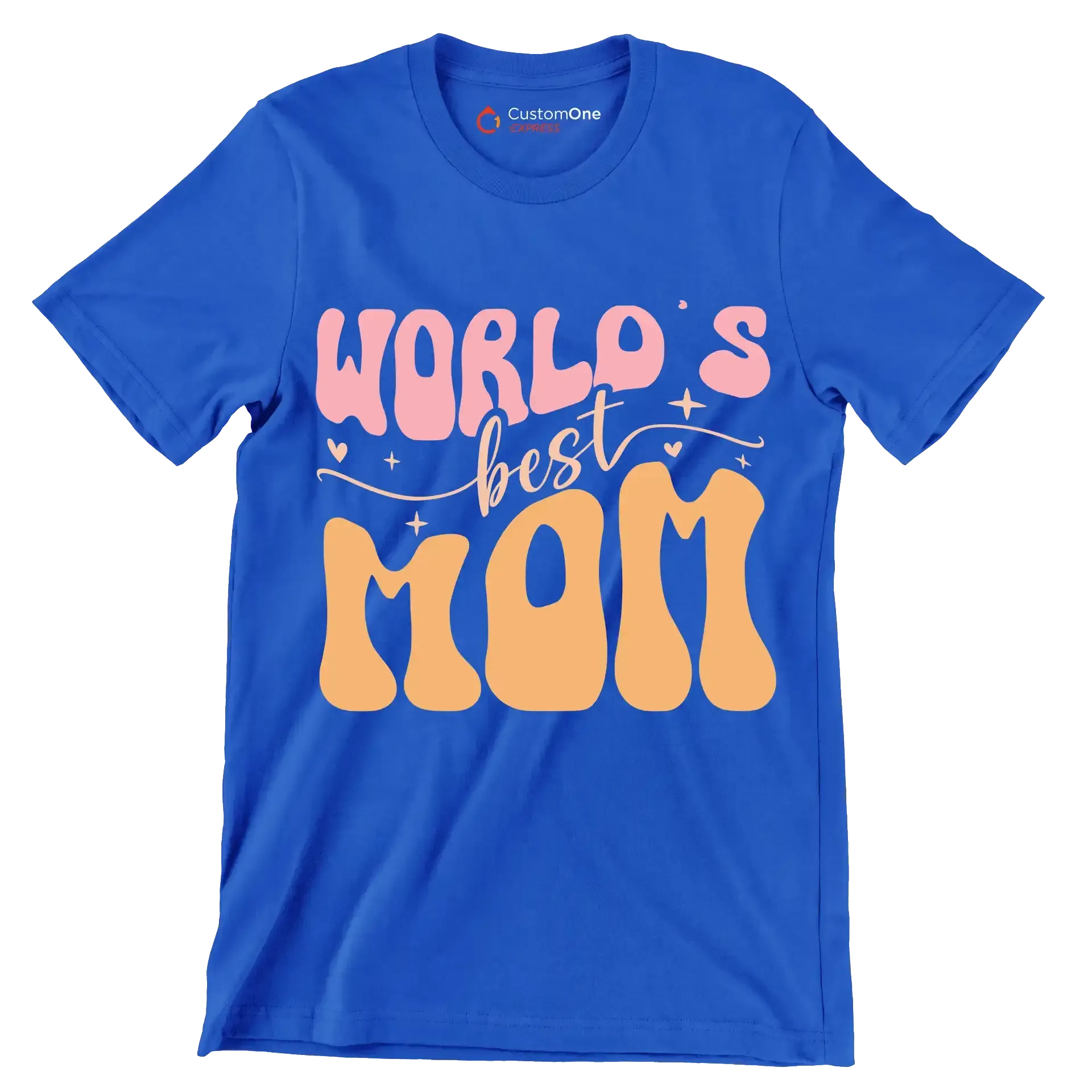 World's Best Mom - Mother’s Day T-Shirt-Blue-S-Custom One Express