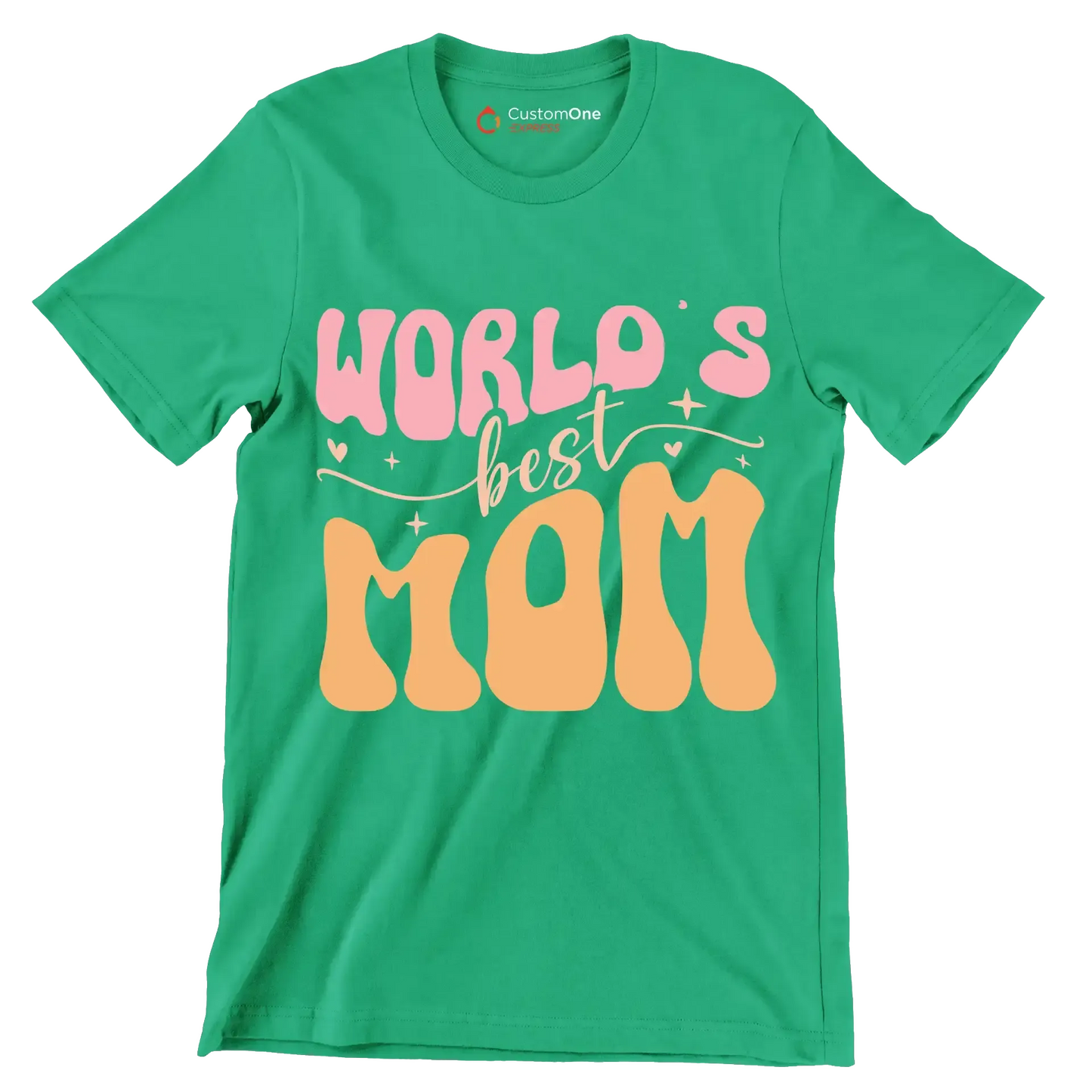 World's Best Mom - Mother’s Day T-Shirt-Green-S-Custom One Express