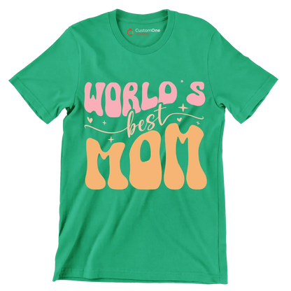 World's Best Mom - Mother’s Day T-Shirt-Green-S-Custom One Express