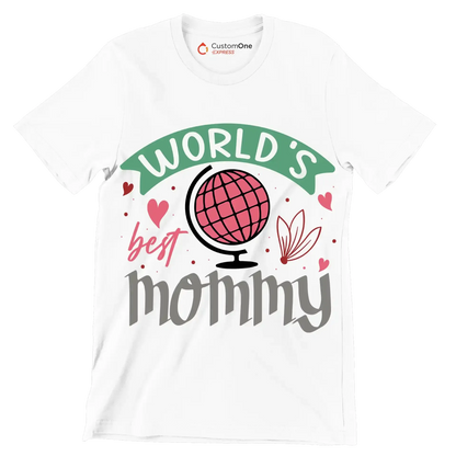 World's Best Mom - Mother’s Day T-Shirt-White-S-Custom One Express