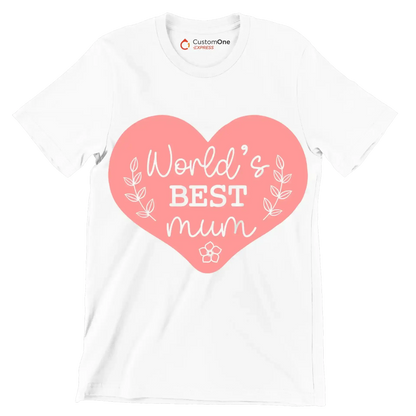 World's Best Mom - Mother’s Day T-Shirt-White-S-Custom One Express