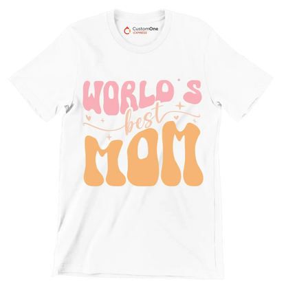 World's Best Mom - Mother’s Day T-Shirt-White-S-Custom One Express