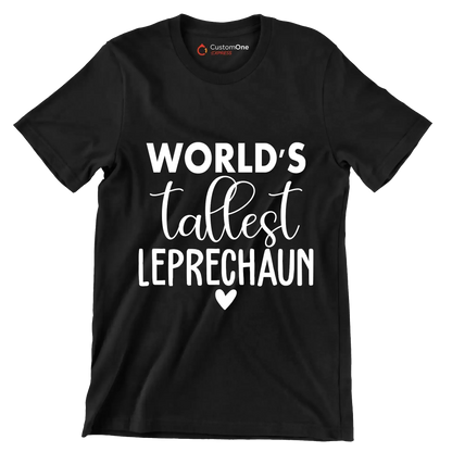 World's Tallest Leprechaun - St. Patrick's Day T-Shirt-Black-S-Custom One Express