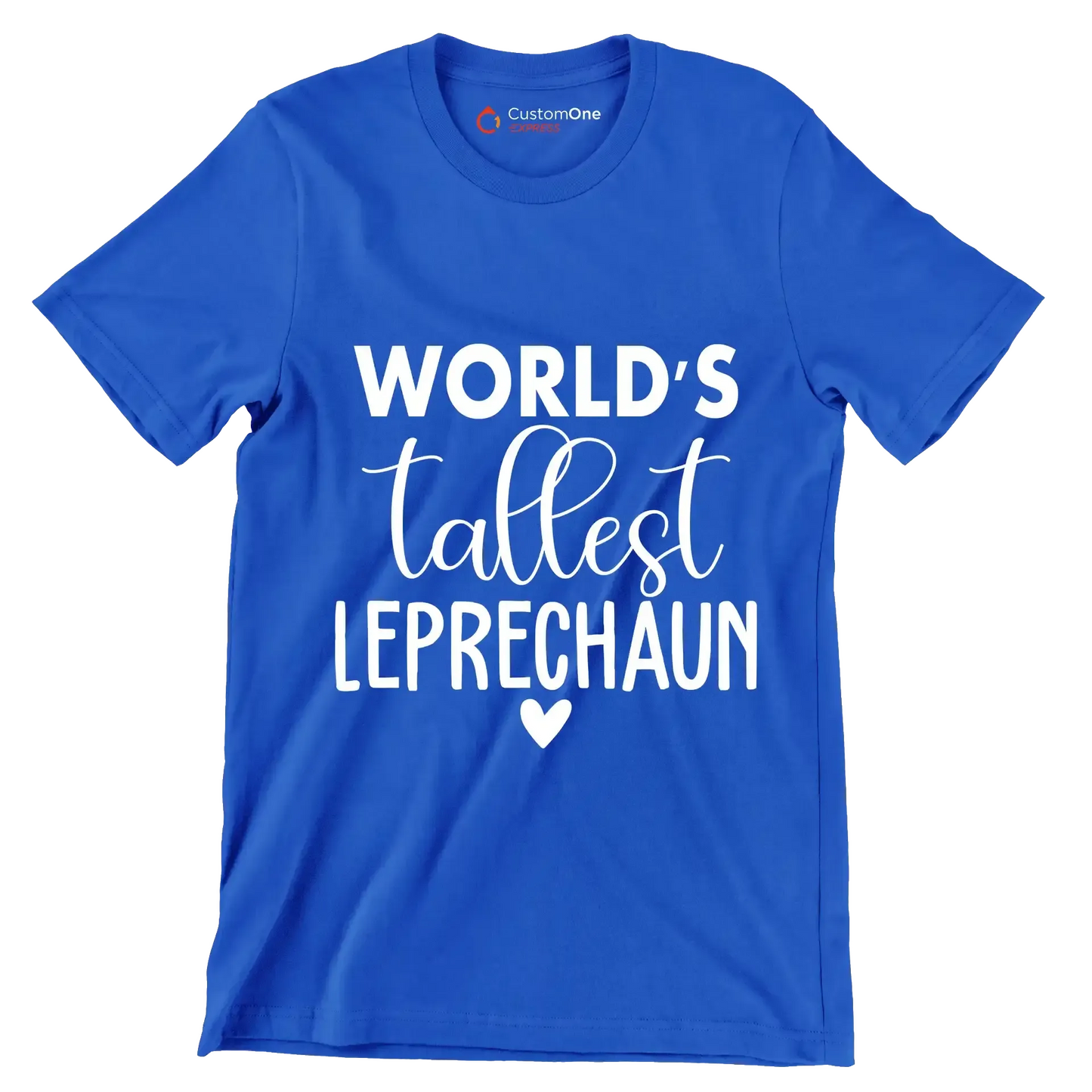 World's Tallest Leprechaun - St. Patrick's Day T-Shirt-Blue-S-Custom One Express