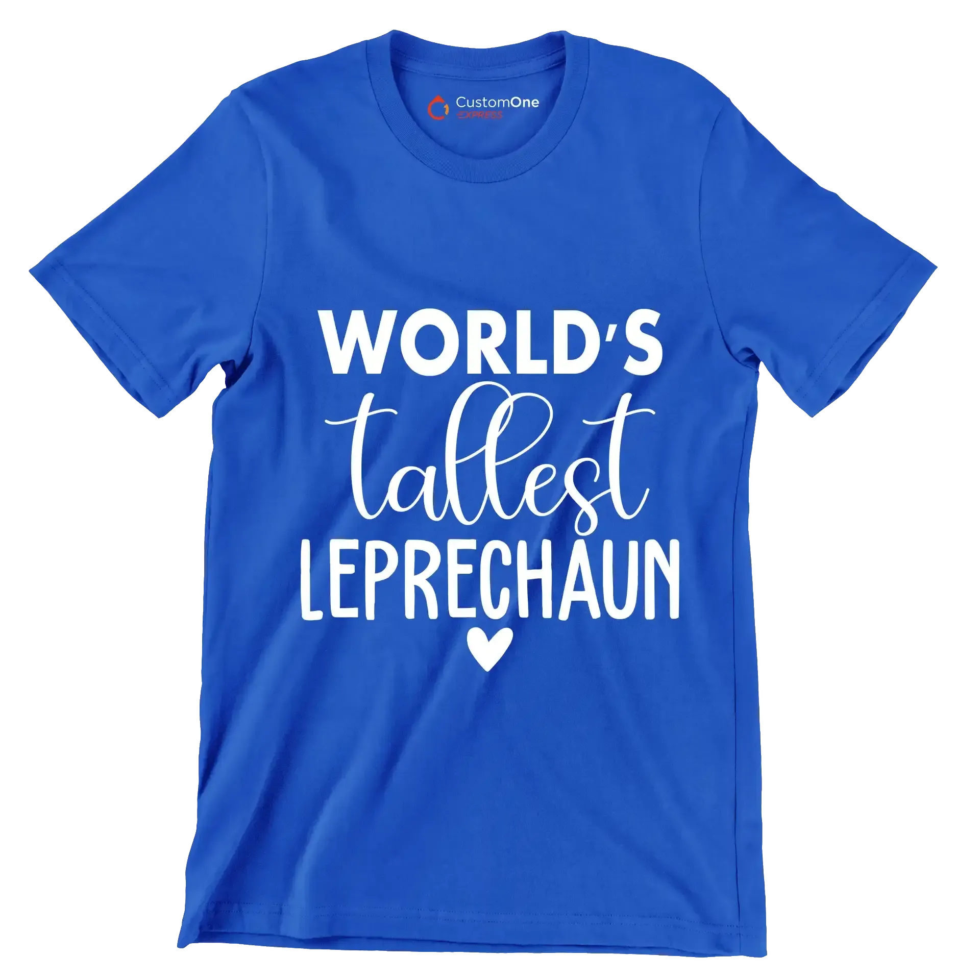 World's Tallest Leprechaun - St. Patrick's Day T-Shirt-Blue-S-Custom One Express