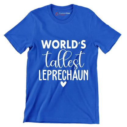 World's Tallest Leprechaun - St. Patrick's Day T-Shirt-Blue-S-Custom One Express