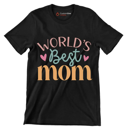 World's best mom - Mother’s Day T-Shirt-Black-S-Custom One Express