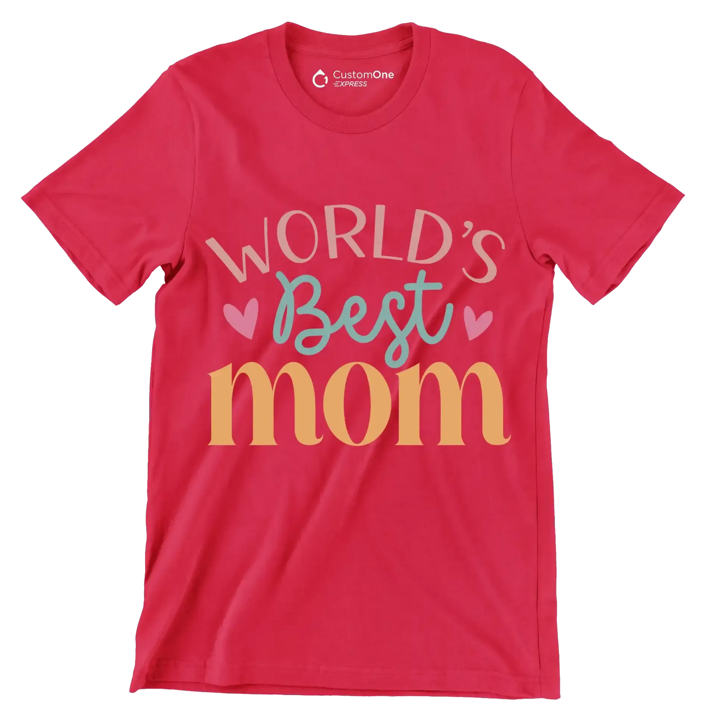 World's best mom - Mother’s Day T-Shirt-Red-S-Custom One Express