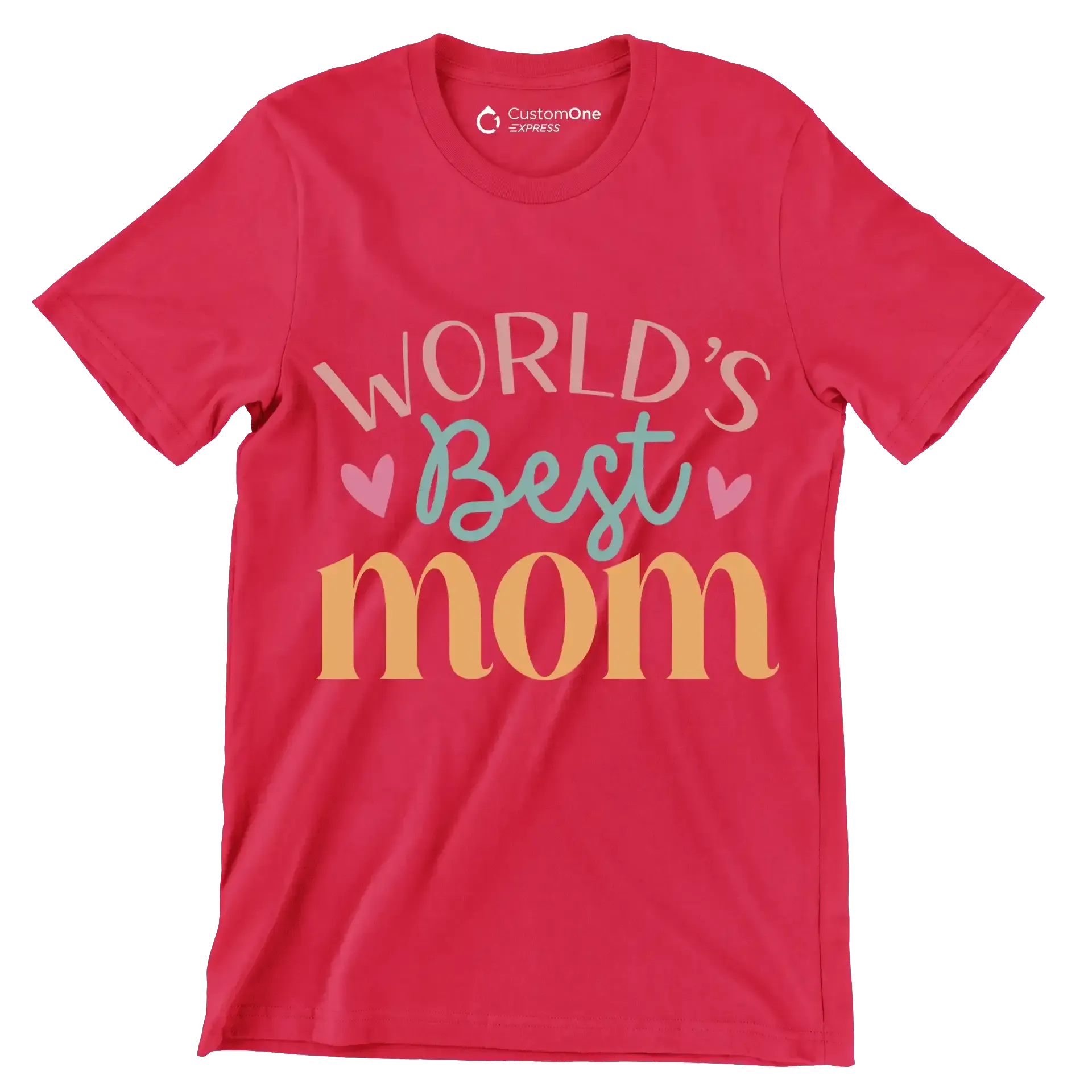 World's best mom - Mother’s Day T-Shirt-Red-S-Custom One Express