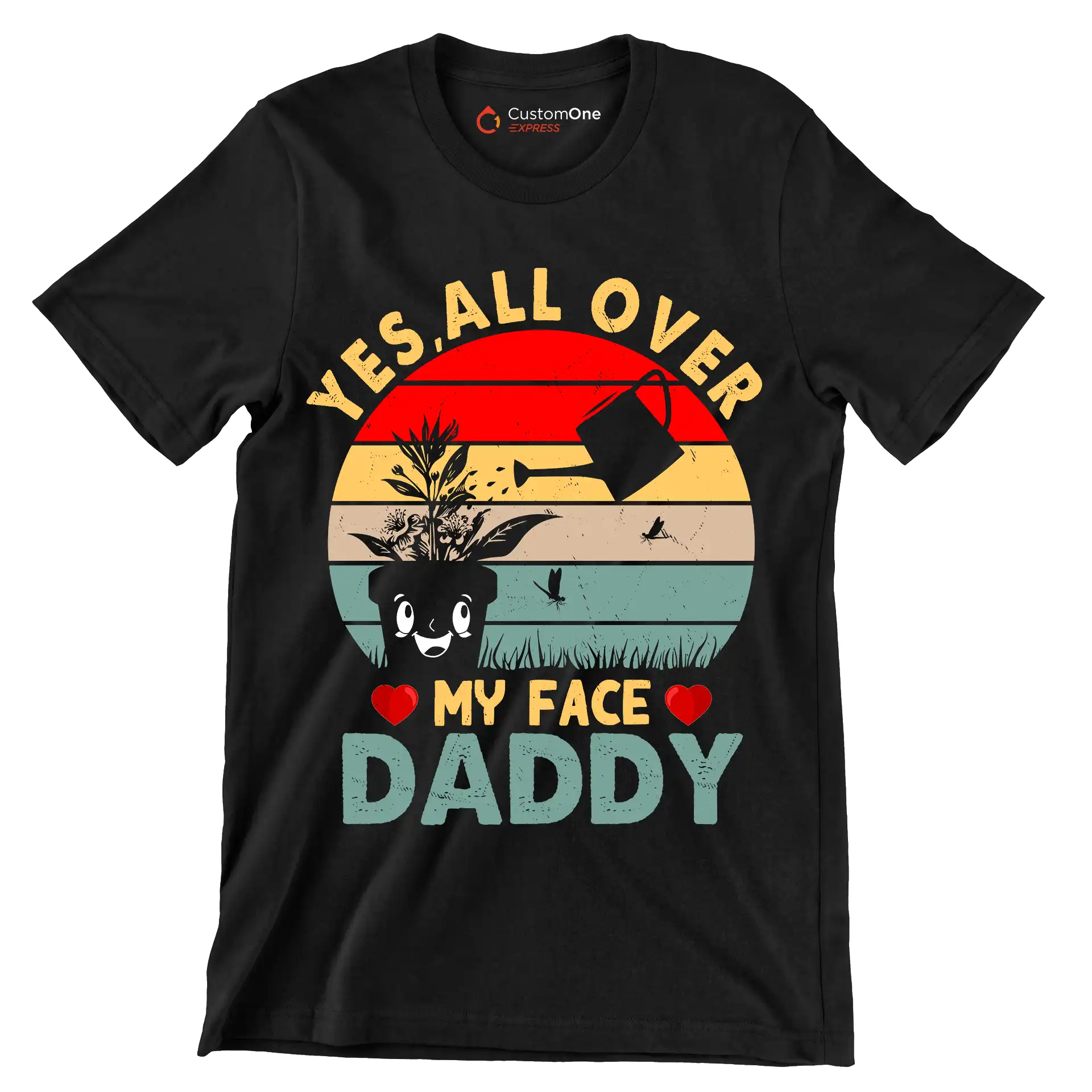 Yes all over my face daddy - Father’s Day T-Shirt-Black-S-Custom One Express