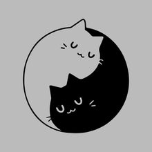 Yin Yang Feline Harmony - Cat Themed T-Shirt-Blue-S-Custom One Express