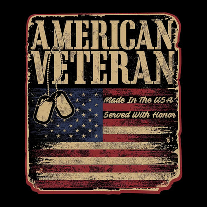 american veteran made in the usa served with honor - Veterans Themed T-Shirt-Black-S-Custom One Express