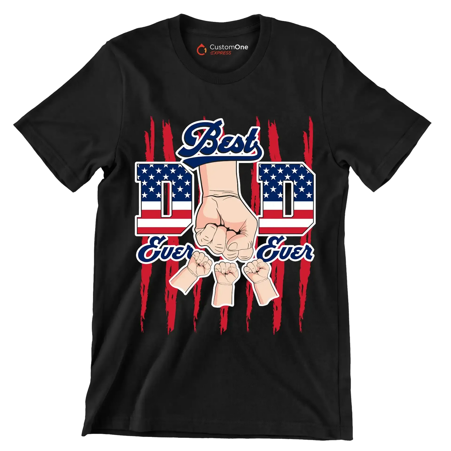 best Dad Ever Ever - Father’s Day T-Shirt-Black-S-Custom One Express